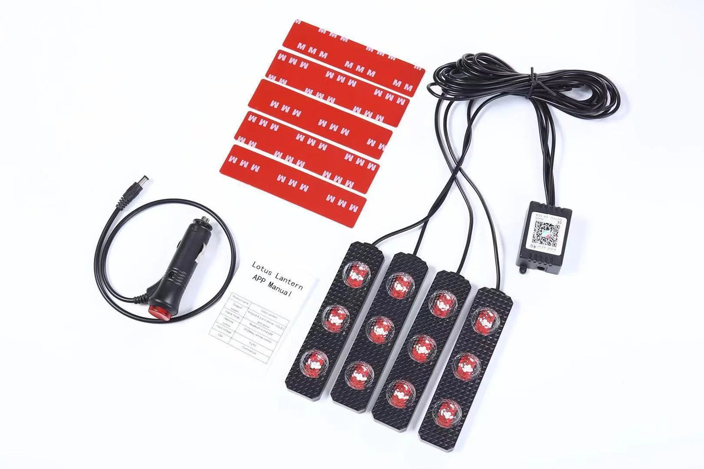 Foot Soles Full Of Stars LED Car Atmosphere Light with wireless sound control