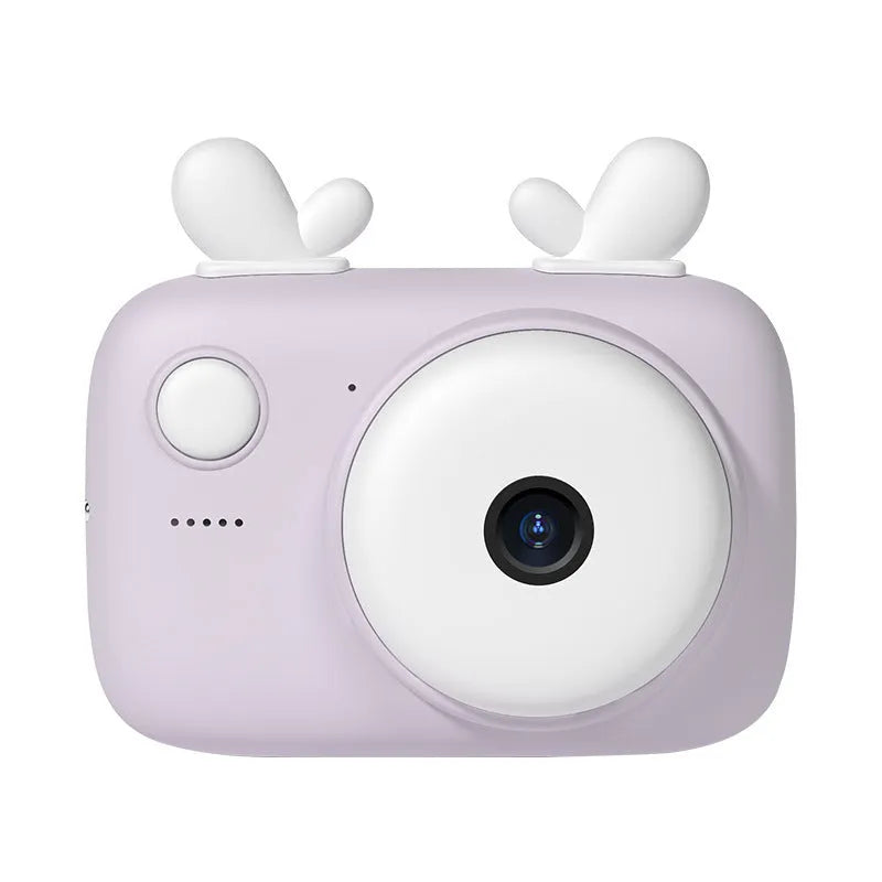 A2 kids digital camera in macaron design with colour screen, shown in green, pink, purple, and red.
