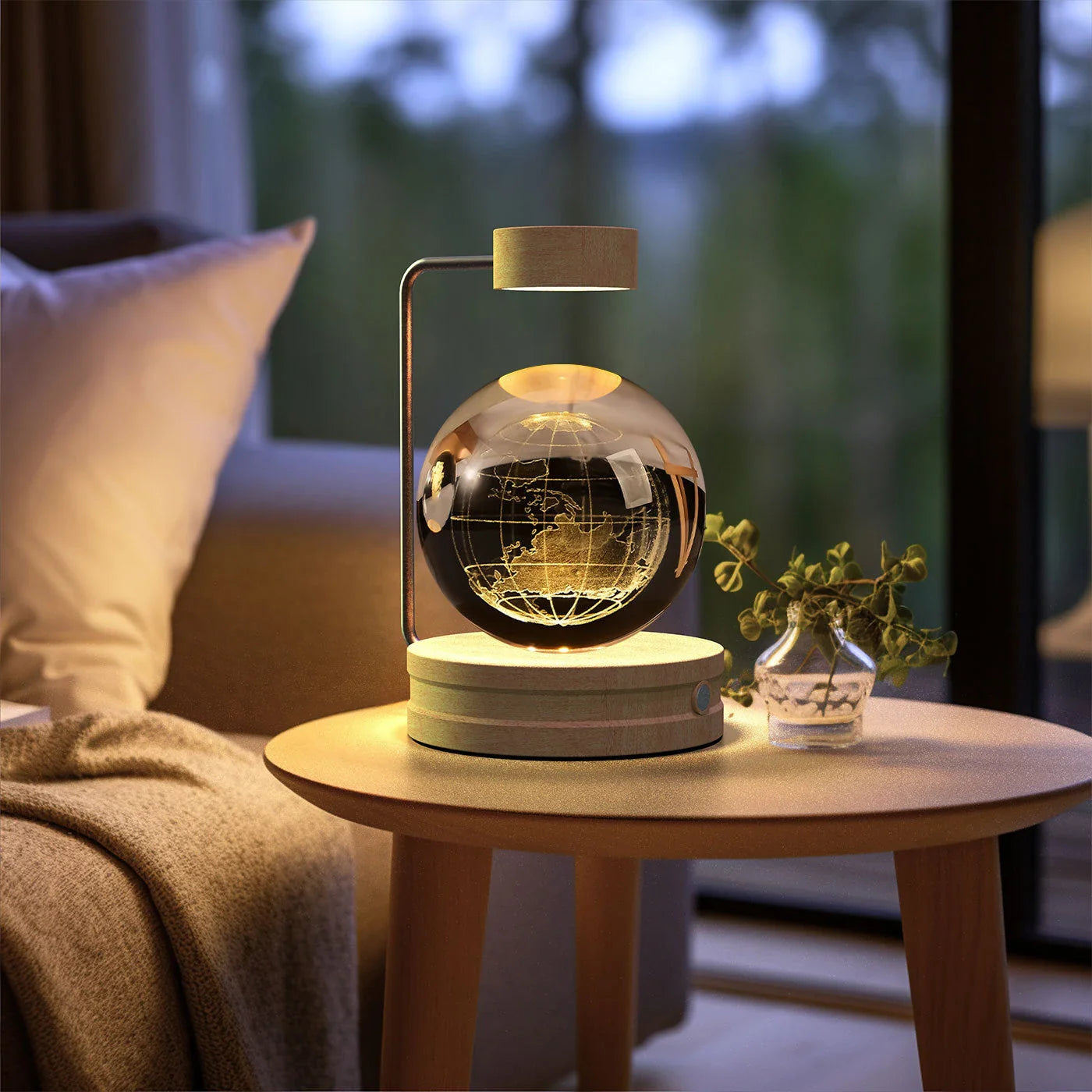 Dazzling crystal ball nightlight with captivating cosmic designs, creating a warm, soothing ambiance in your home