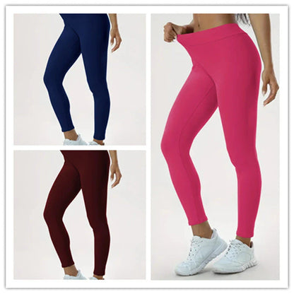 Women's high-waisted yoga pants in stylish colors and sizes for a flattering, comfortable fitness look.