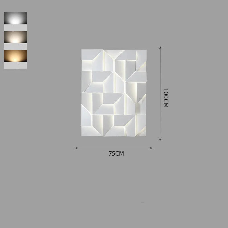 Creative Nordic wall lamp with iron shade and stepless dimming in a living room background setting
