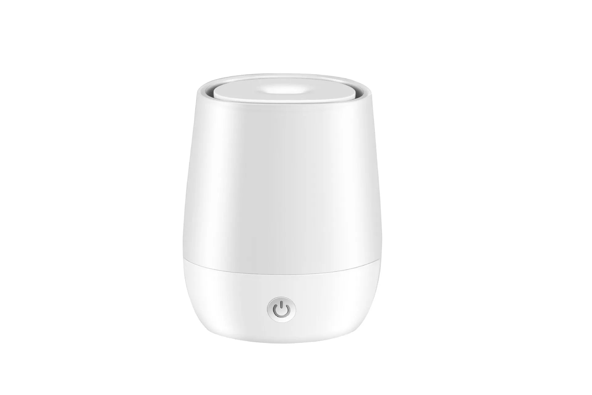 White USB flame effect humidifier aromatherapy diffuser with Type-C cable on desktop