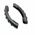 Carbon fibre black woven anti-slip sleeve for a 38cm car steering wheel.