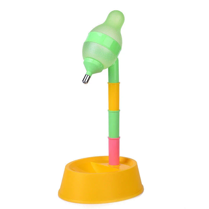 Adjustable automatic pet water dispenser with self-refilling mechanism and height-adjustable design for cats and dogs