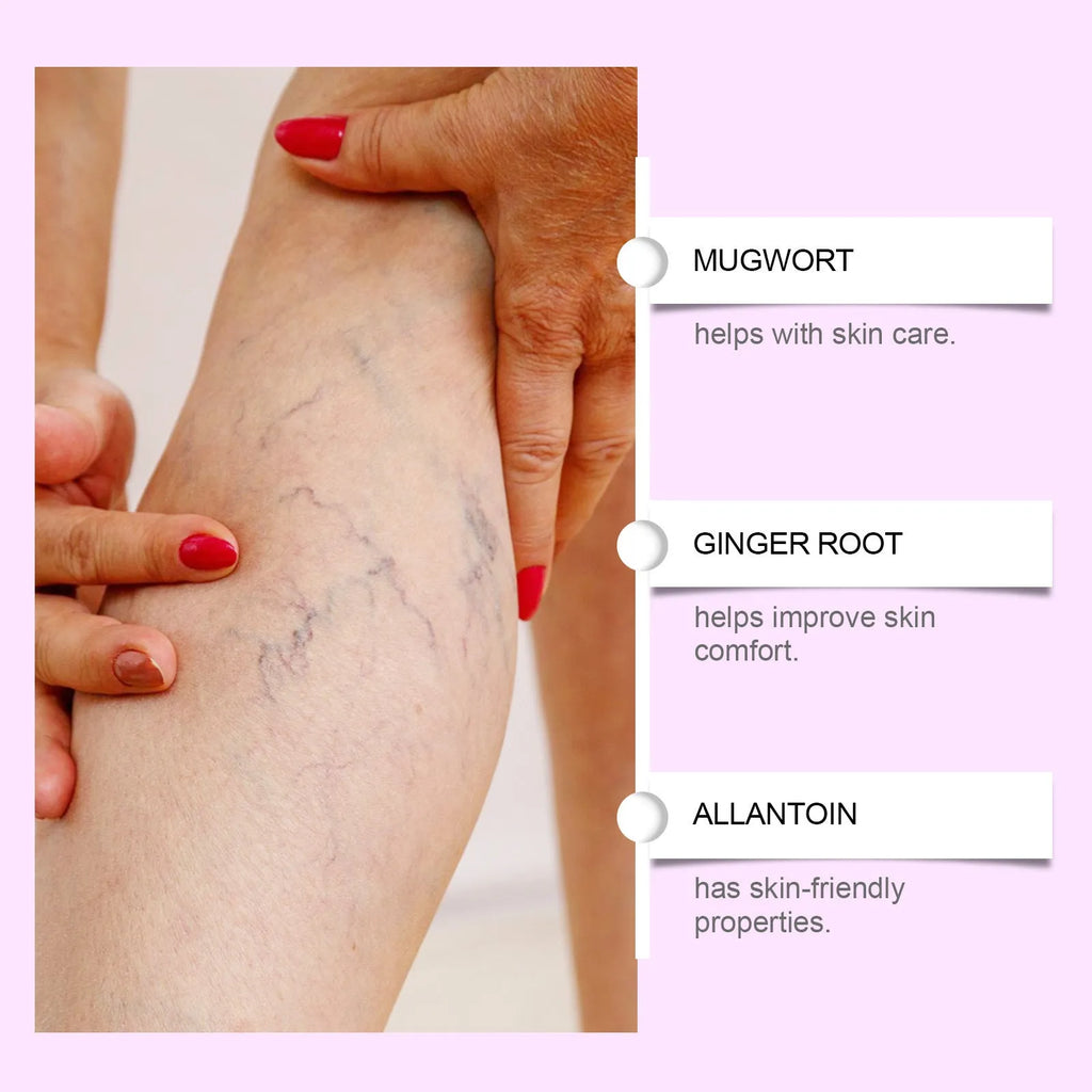 Leg nursing adhesive bandage with moxa leaf and ginger root formula