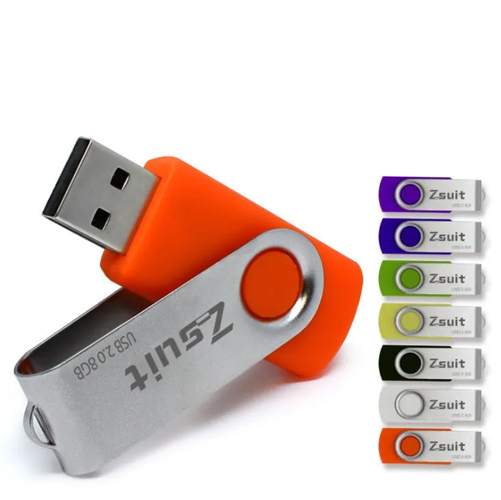 360 degree rotating USB flash drive in polychromatic colours with USB 3.0 connector exposed