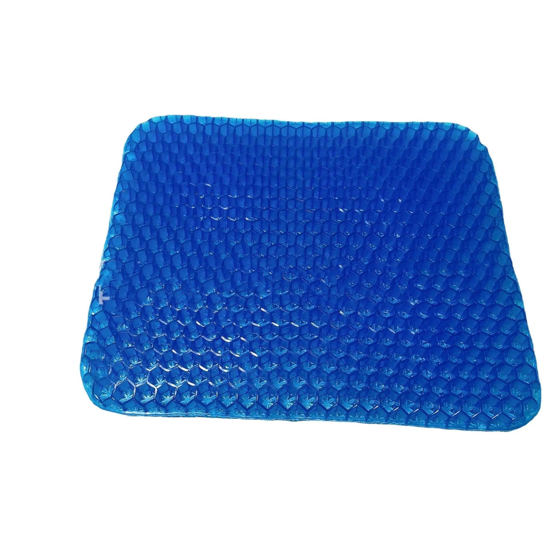 Solid colour gel seat cushion with honeycomb pattern, showing removable cover and dimensions 24.5x17.5cm