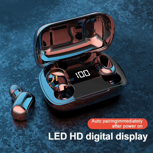 Bluetooth wireless in-ear stereo earphones with digital charging box