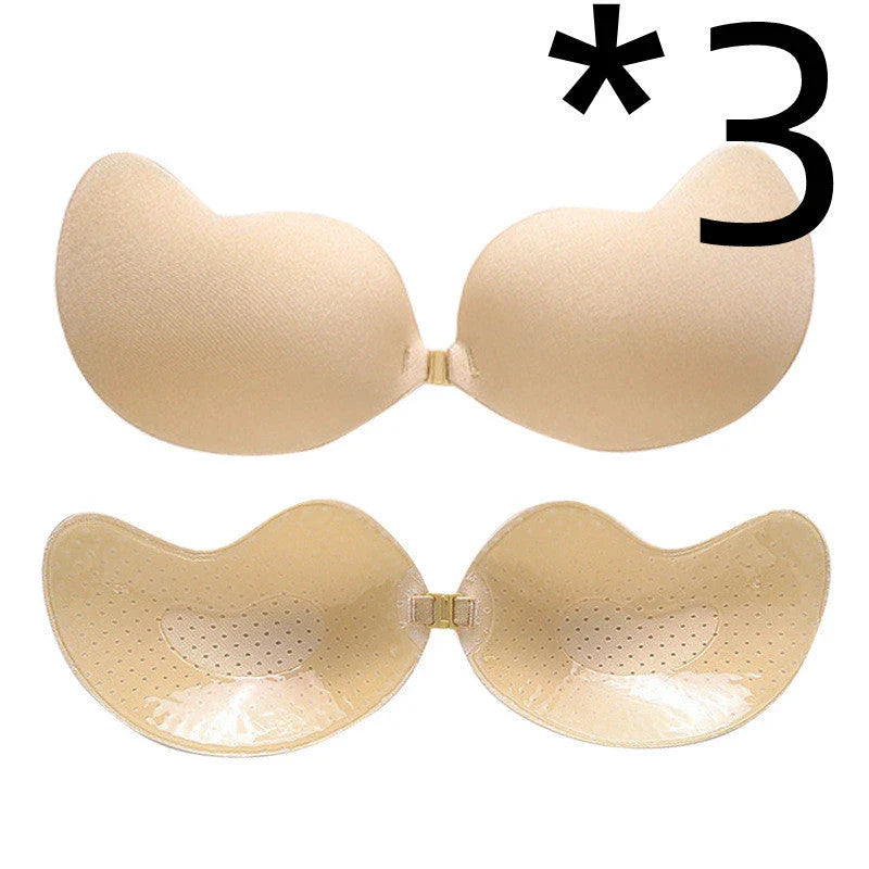 Invisible Lift Push-Up Bra in black and skin tone colors, designed for backless, strapless, and low-cut outfits