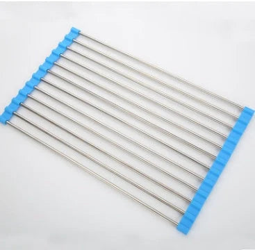 Stainless steel folding kitchen sink rack in various colours and sizes