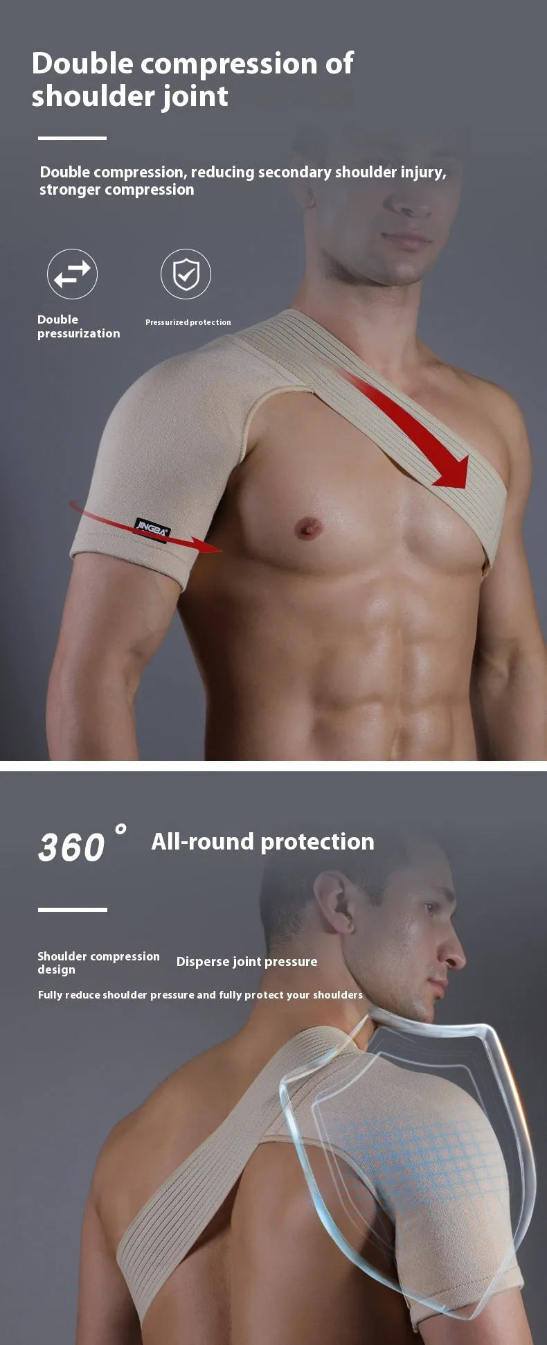 Adjustable skin tone one-shoulder protective sports strap for weightlifting and multi-sport use