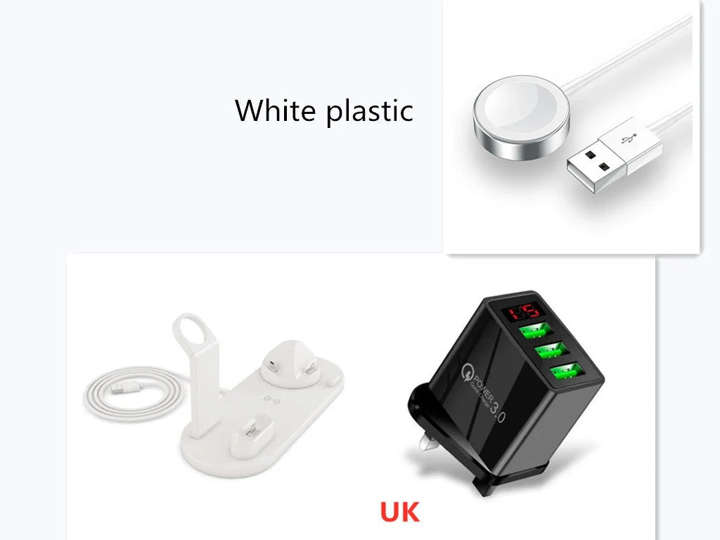 360-degree rotatable wireless charger stand for multiple devices