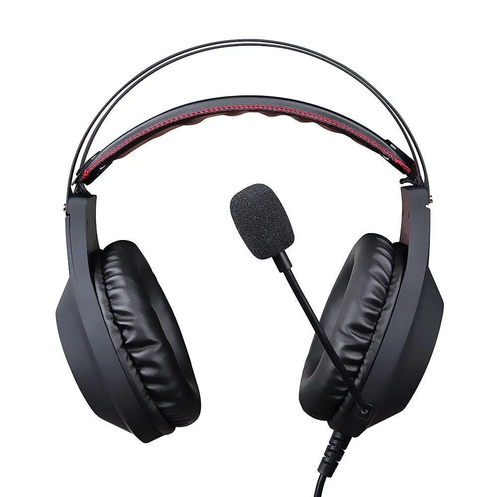Black NUBWO N2 over-ear gaming headset with detachable microphone and on-cup volume control.