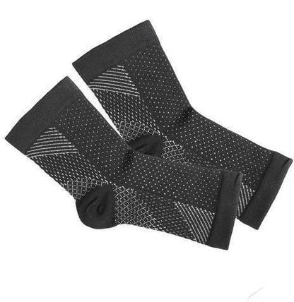 Yoga ankle support sports socks in black, red, and purple for sprain protection and pressure elasticity