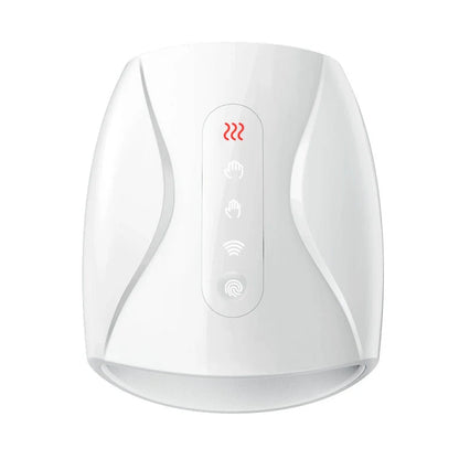 Electric mouse hand massage instrument with heating function, white colour, compact size 24x13cm