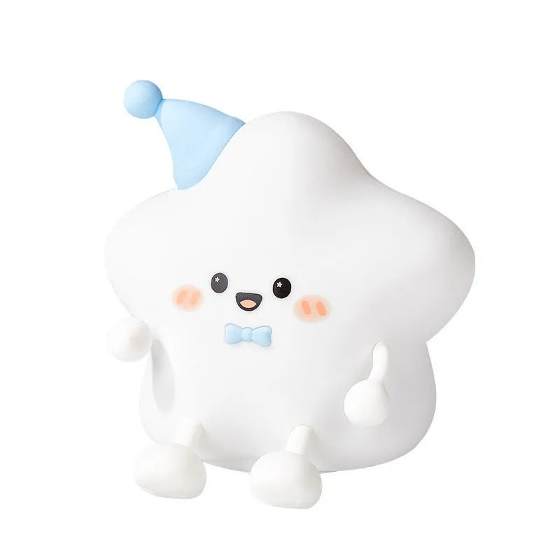 Cute Timing XINGX Pat night light in cartoon geometric stereo style with remote control on a table
