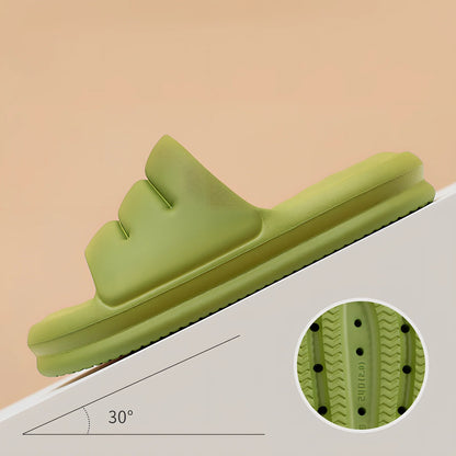 Women's summer EVA slippers with thick sole in multiple colours for home and bathroom use