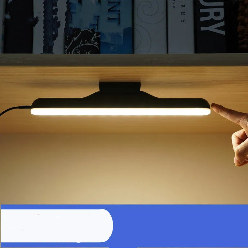 Modern white plastic LED desk lamp with touch controls and adjustable arm for study lighting