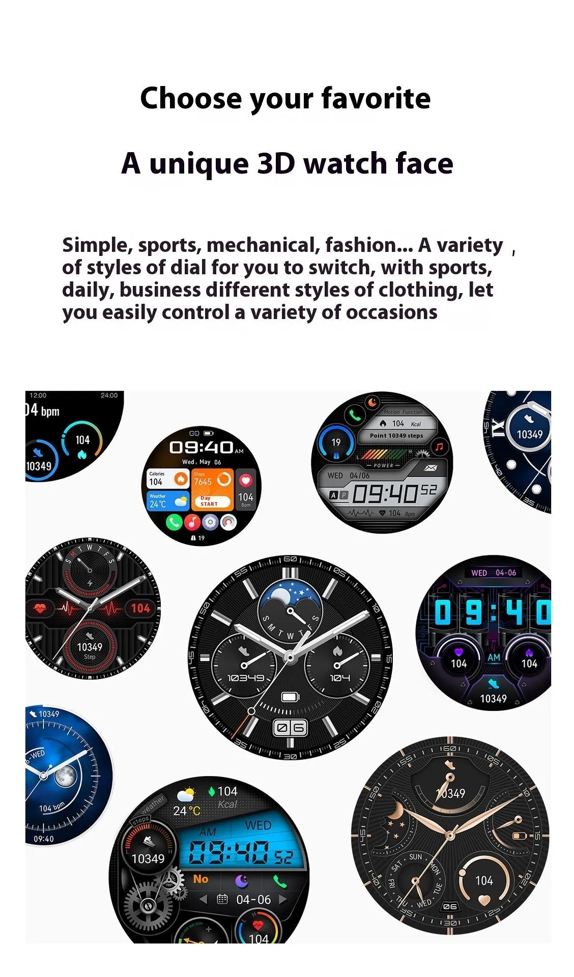 Black silicone strap smartwatch with silver vinyl case showing a TFT touch screen display.