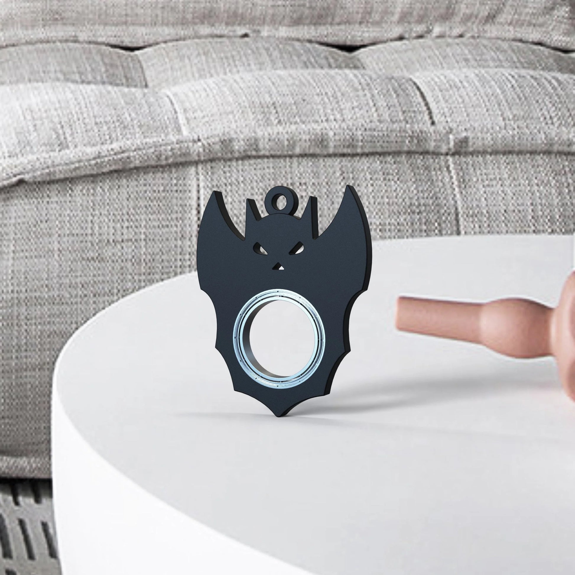 Halloween Bat Demon Ghost Fidget Spinner Keychain for stress relief