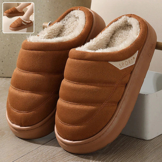 Cozy plush winter slippers in a variety of colors, featuring suede uppers and plush lining for exceptional indoor comfort and warmth.