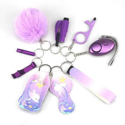 Keychain accessory bottles in various colours, made from durable artificial leather