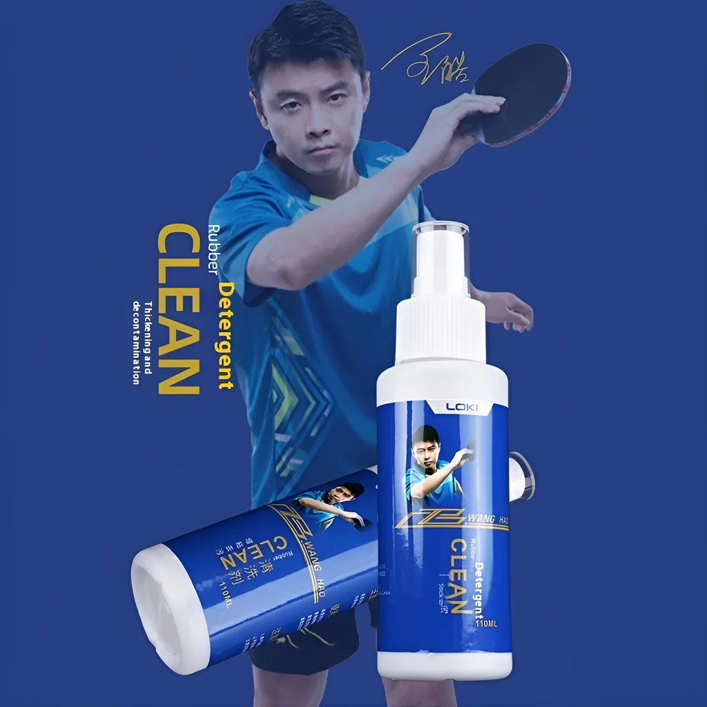 110ml table tennis rubber cleaning liquid bottle with sponge applicator for ping pong bat maintenance