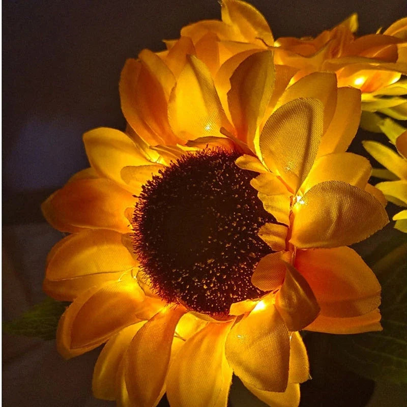 Enchanting Sunflower Lamp with LED modeling lights, creating a warm and natural ambiance for any room in your home