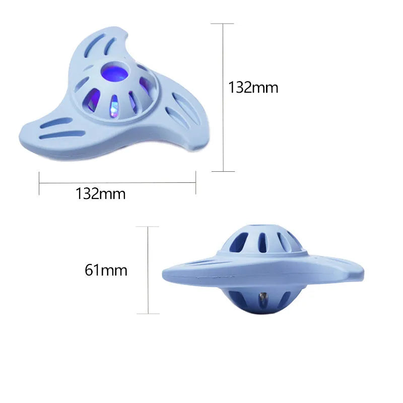 Blue rubber bone molar shaped dog chew toy for medium and large breed dogs