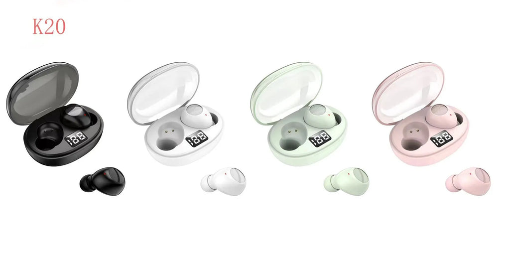 Black wireless TWS Bluetooth sports headset with touch-sensitive earpieces.