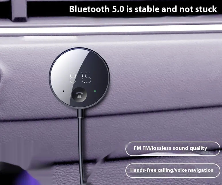 Hands-free call receiver vehicular Bluetooth MP3 player with 1.1 inch display and USB power for car use