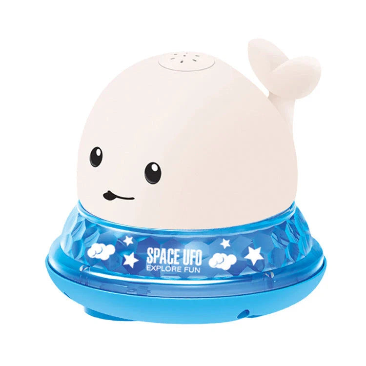 Interactive LED whale bath toy with water spray and music for babies
