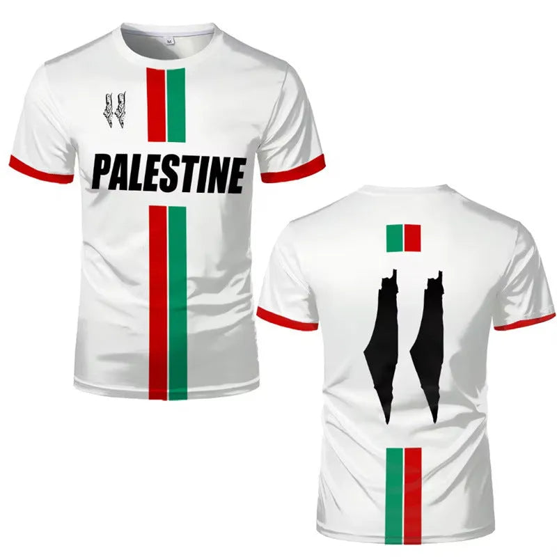 3D printed football T-shirt with raised graphic patterns in spandex fabric