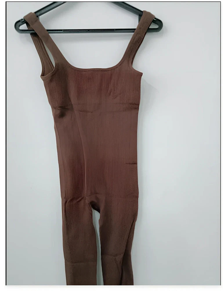 Women's black sleeveless vest bodysuit in one-piece design, polyester solid colour, sizes S-XXL