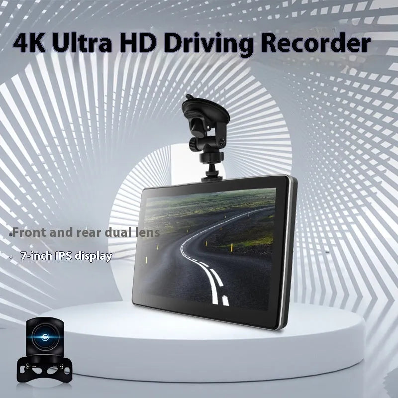7-inch wireless CarPlay projection camera for cars with wide-angle recording and motion detection