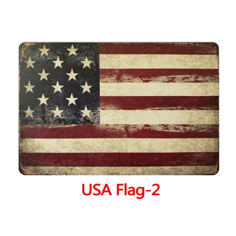 Retro tin painting wall decoration with American retro style, dimensions 30cm x 20cm x 0.9cm