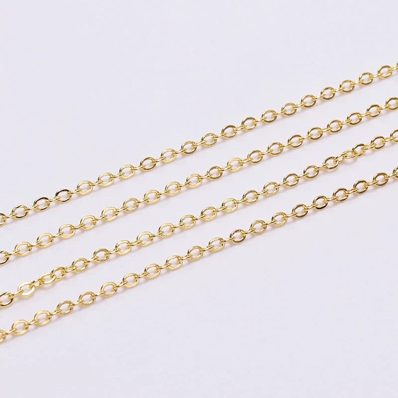 Copper Clad Iron Cross Chain for DIY jewellery making in various colours and thicknesses