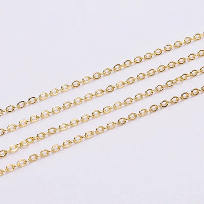 Copper Clad Iron Cross Chain for DIY jewellery making in various colours and thicknesses