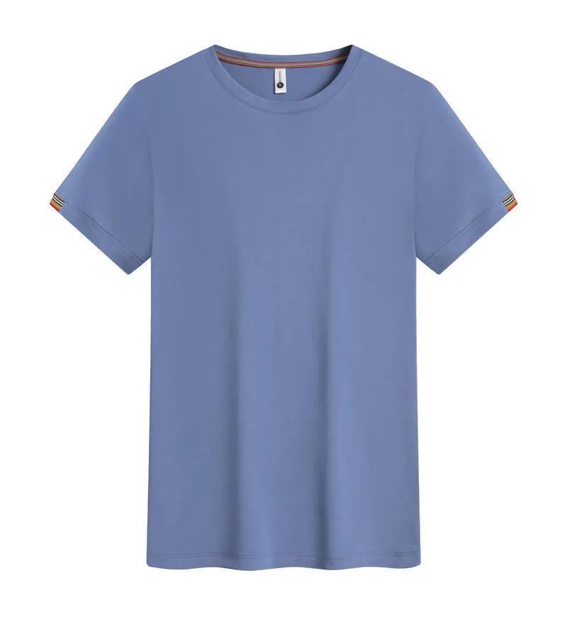 Men's round neck ice fibre pullover top in Army Green colour for business attire