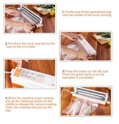 Food-Pro Sealer vacuum sealing machine in various colors for food and document preservation