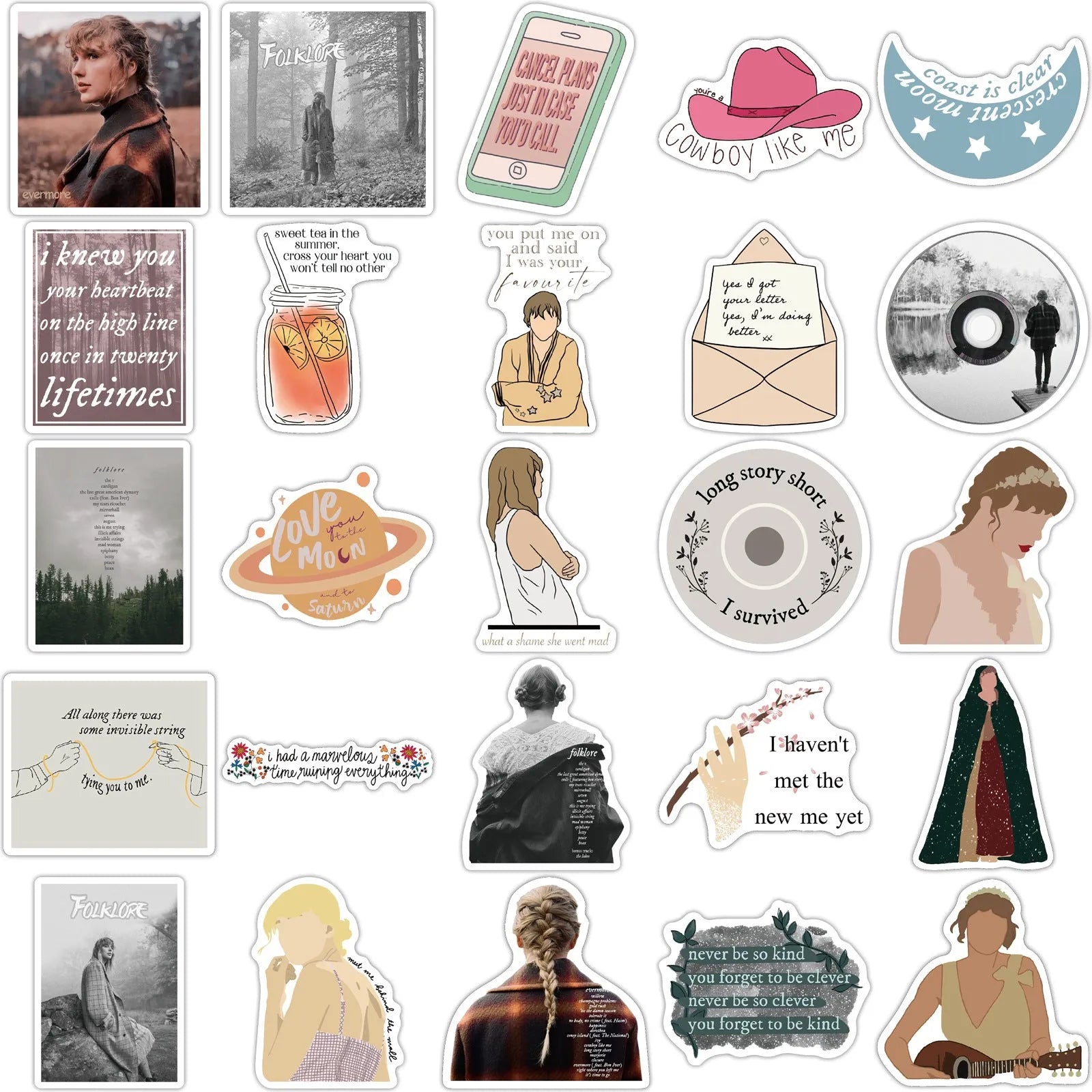 50 adhesive sticker sheets with graffiti cartoon designs for luggage and notebook personalisation