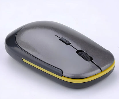 Red wireless Bluetooth optical mouse for laptops, 10x6x2cm size with 1200dpi sensor and 2m range