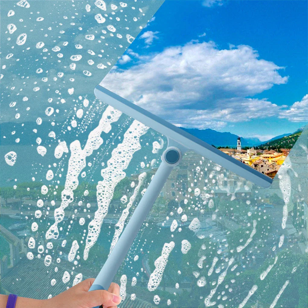 All-in-One Car Window Scraper with 360-degree rotating head and premium PP/TPR materials for effortless, streak-free cleaning