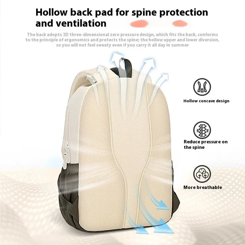 Leisure travel backpack with curved shoulder straps in cherry blossom pink colour