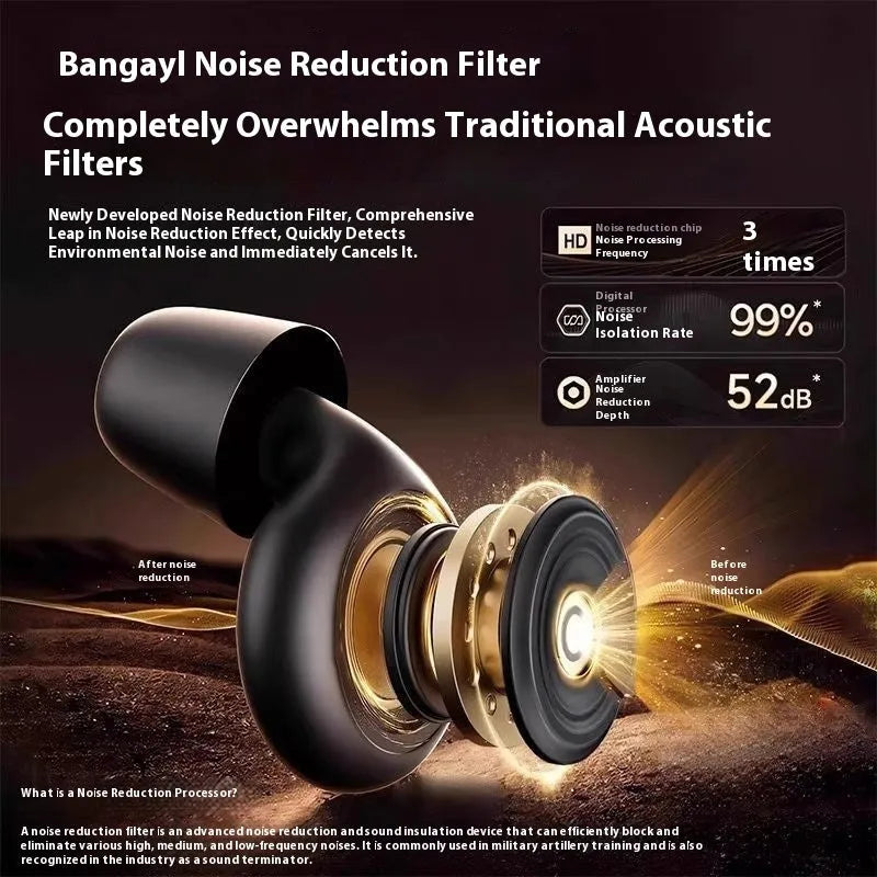 Soft silicone earplugs for sleep with ear cap and storage bag in beige and dark night black