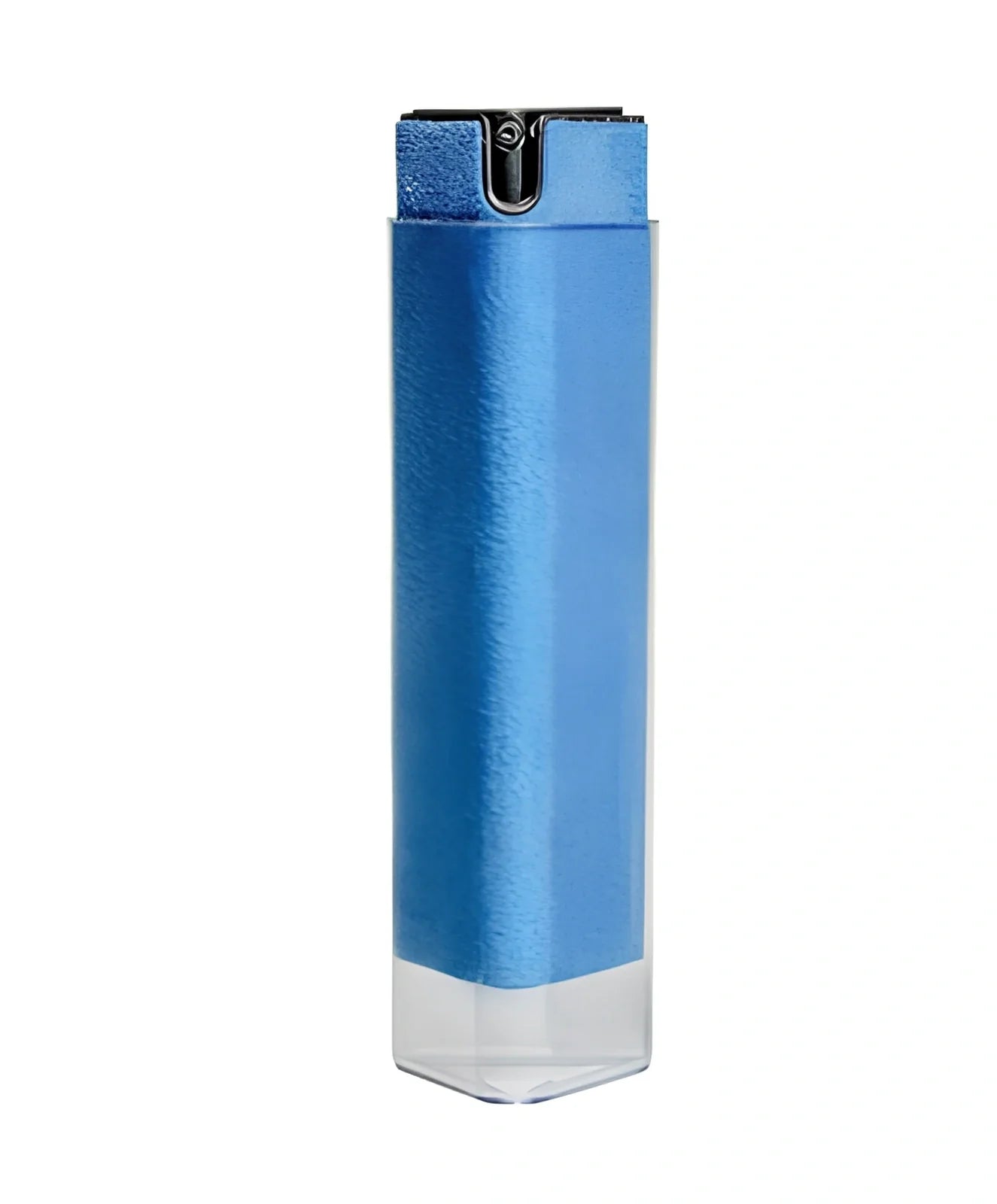 Compact pink and grey screen cleaner set, 9cm long with 13ml refillable spray for mobile devices