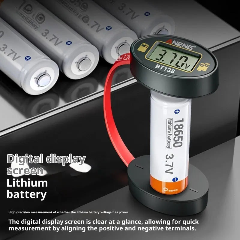 BT138 digital display battery detector small portable with magnetic backing and LCD screen