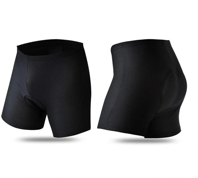 Black bicycle cycling underwear with mesh fabric and silicone lining for summer cycling