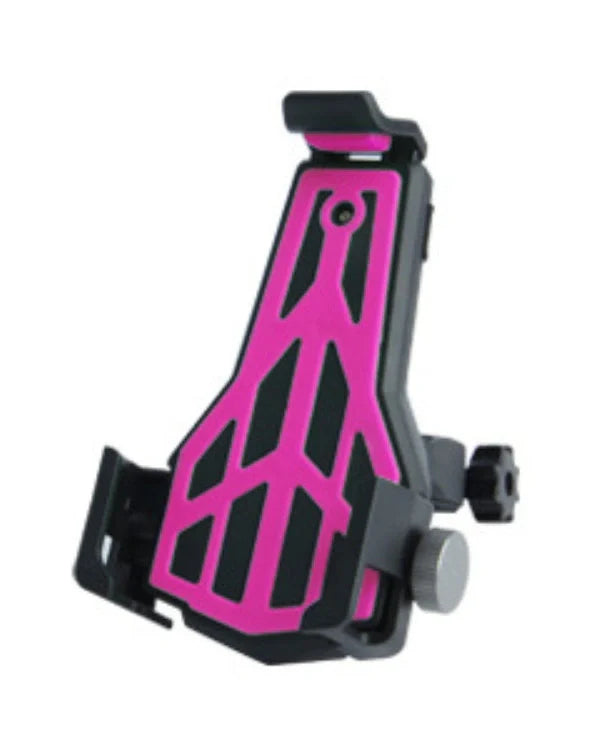 Bicycle handlebar phone holder with triangular design and 360 rotation in multiple colours
