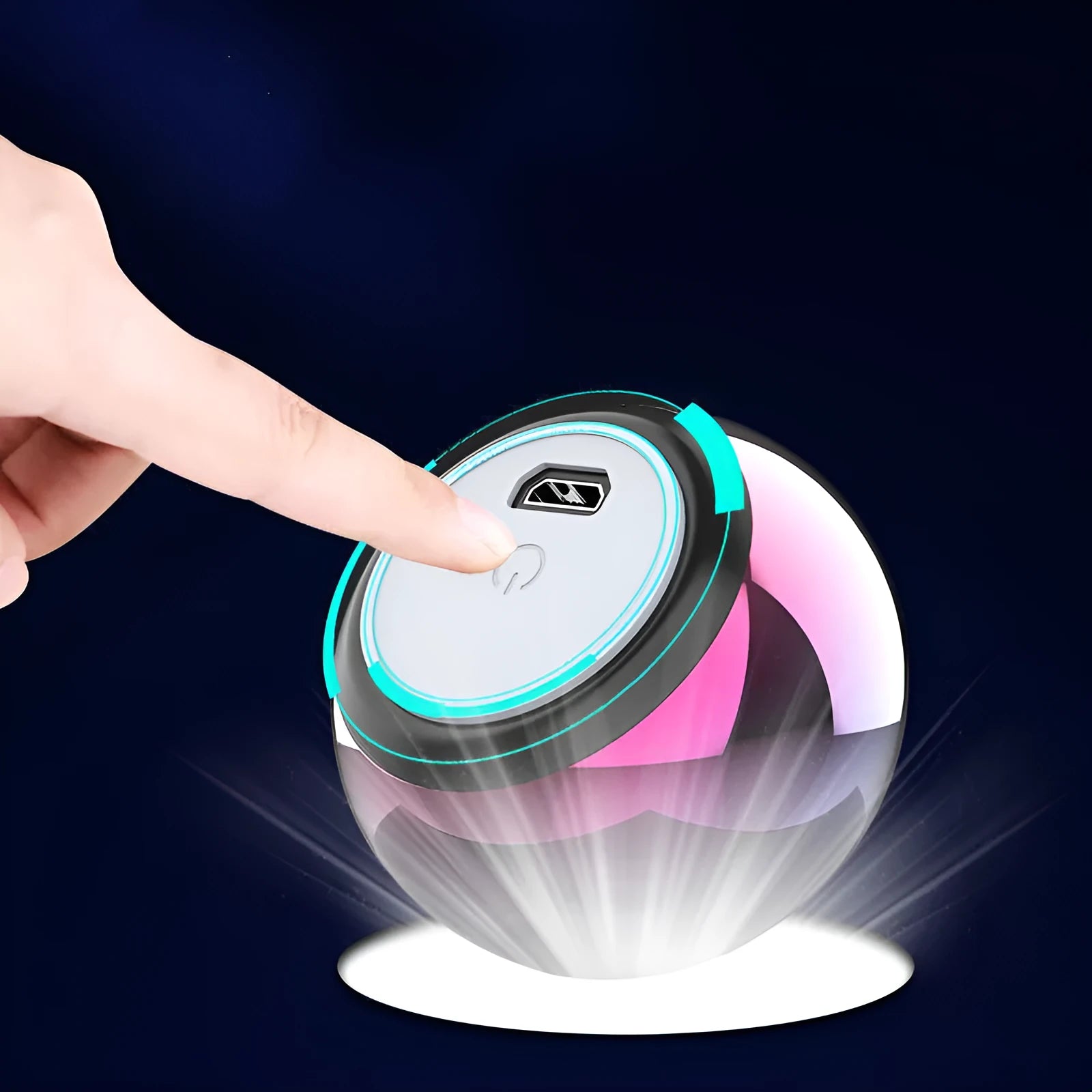 Mini portable metal Bluetooth speaker in gradient blue, light blue, orange, or silver colours